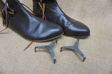 viking birka ice creepers or crampons, reconstruction by daegrad tools