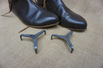 viking birka ice creepers or crampons, reconstruction by daegrad tools