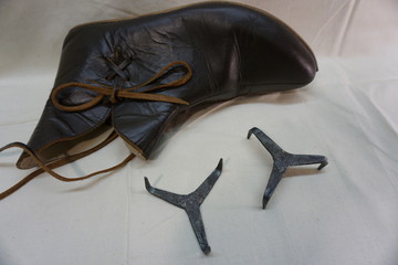viking birka ice creepers or crampons, reconstruction by daegrad tools
