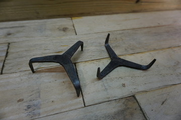 viking birka ice creepers or crampons, reconstruction by daegrad tools