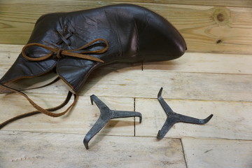 viking birka ice creepers or crampons, reconstruction by daegrad tools