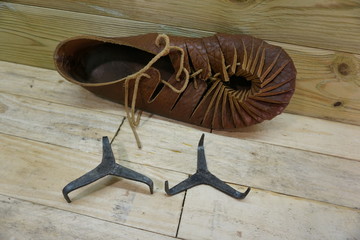 viking birka ice creepers or crampons, reconstruction by daegrad tools