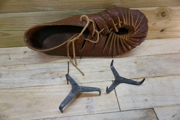 viking birka ice creepers or crampons, reconstruction by daegrad tools