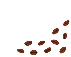 Drawing of coffee bean seeds, vector illustration