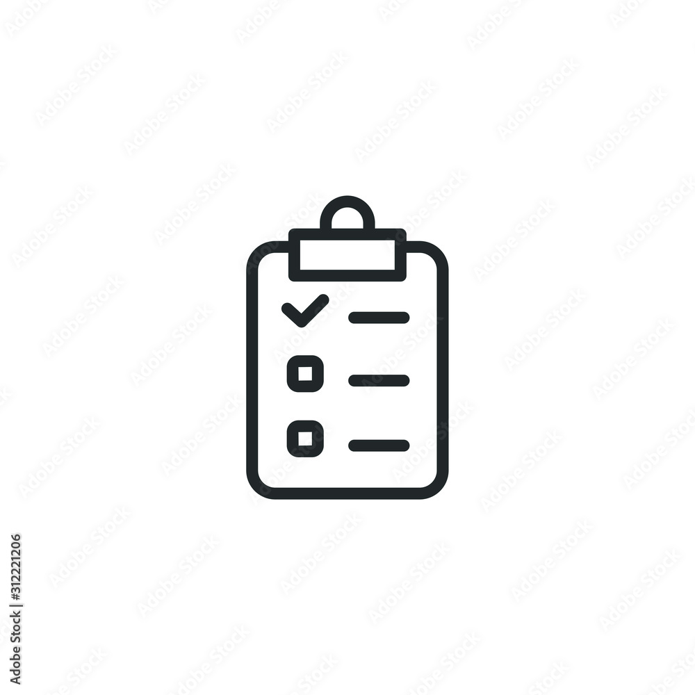 Poster checklist icon template color editable. Clipboard symbol vector sign isolated on white background illustration for graphic and web design.