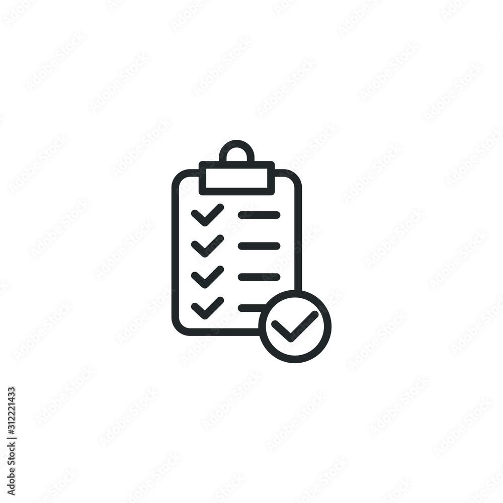Aufkleber checklist icon template color editable. clipboard symbol vector sign isolated on white background il