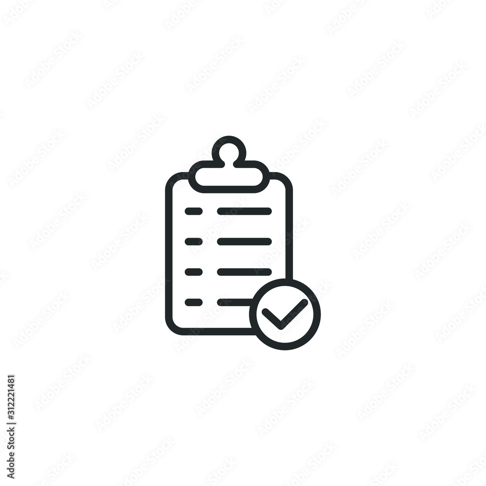 Poster checklist icon template color editable. clipboard symbol vector sign isolated on white background il