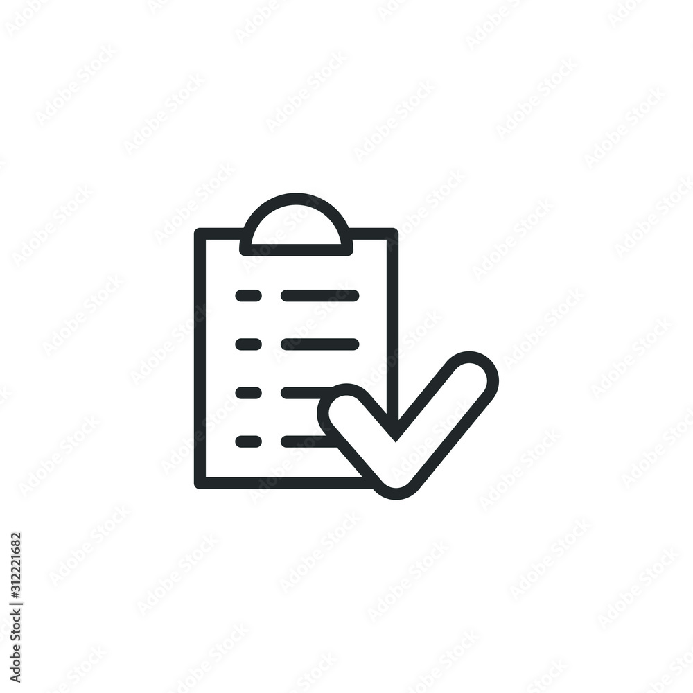 Aufkleber checklist icon template color editable. Clipboard symbol vector sign isolated on white background illustration for graphic and web design.