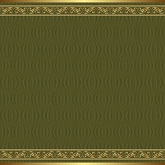 ornate background with decorative pattern and golden boder