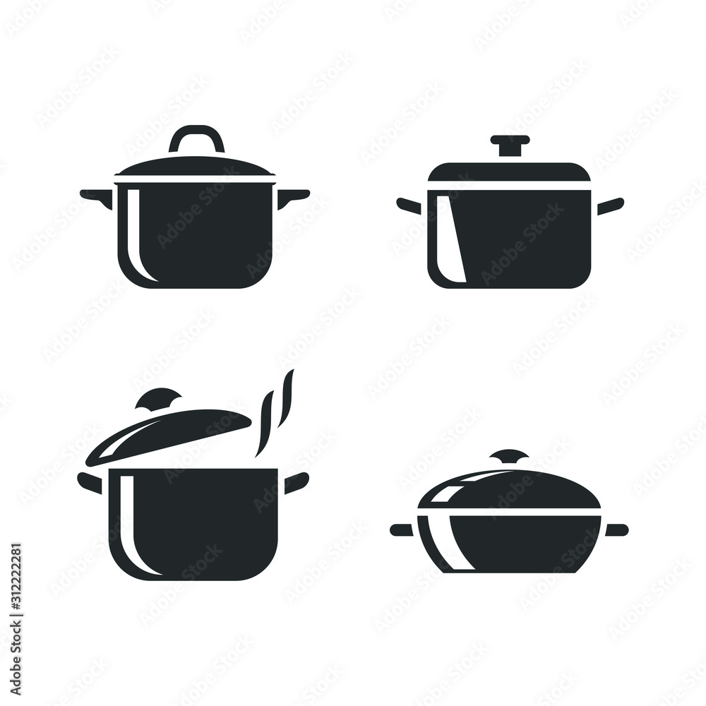Aufkleber Pan icon template color editable. pan symbol vector sign isolated on white background illustration for graphic and web design.