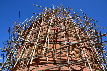 Renovierungsarbeiten Bagan, Myanmar