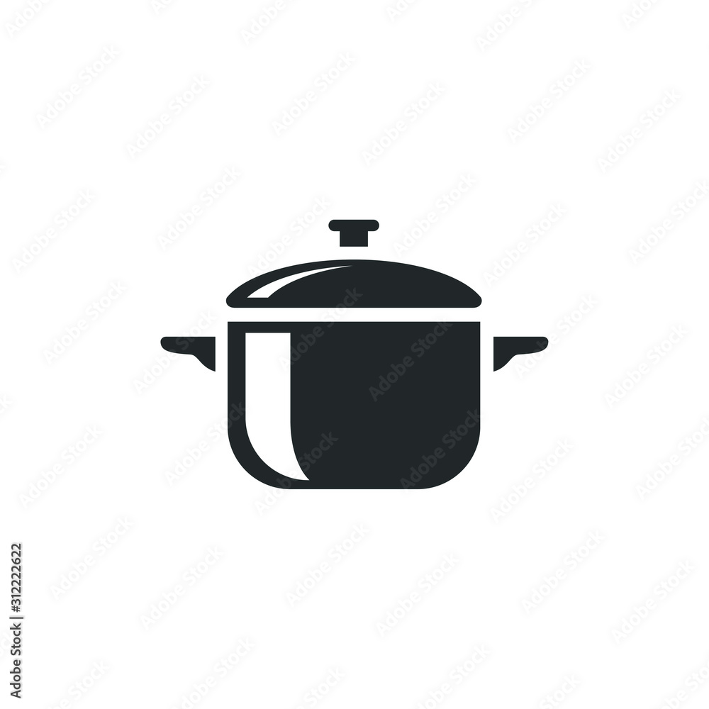 Aufkleber Pan icon template color editable. pan symbol vector sign isolated on white background illustration for graphic and web design.