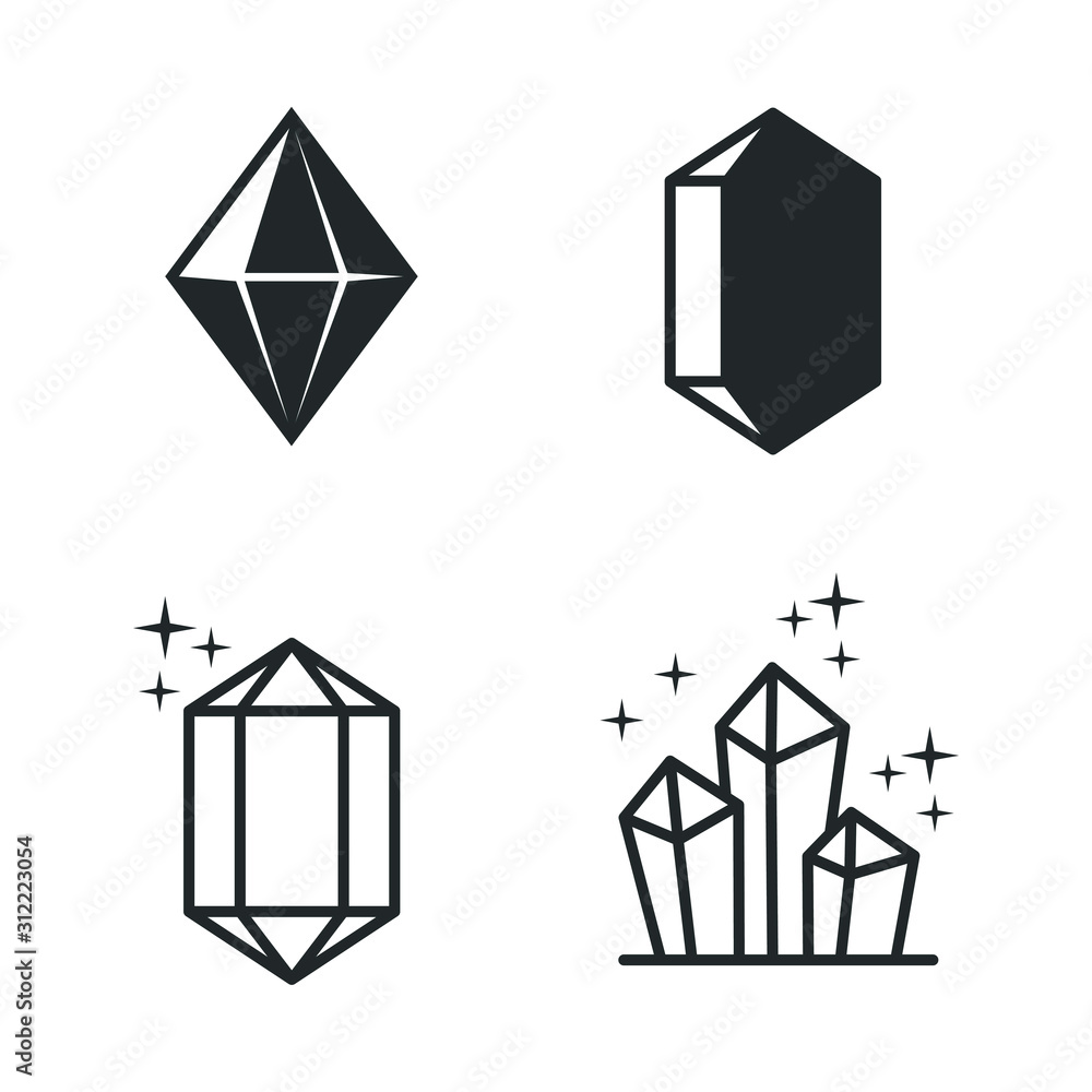 Aufkleber diamond icon template color editable. diamond symbol vector sign isolated on white background illustration for graphic and web design.