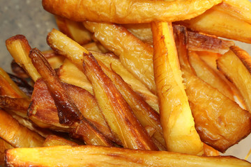 a pile of roasted parsnip