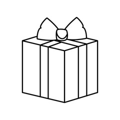 gift box present line style icon vector illustration design