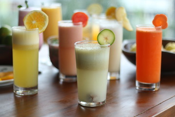 A Sweet Juice Ambarella with blurred background. Front view