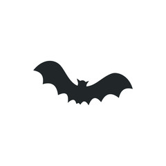 bat icon template color editable. bat symbol vector sign isolated on white background illustration for graphic and web design.