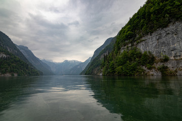 koenigssee and mountains in berchtesgaden