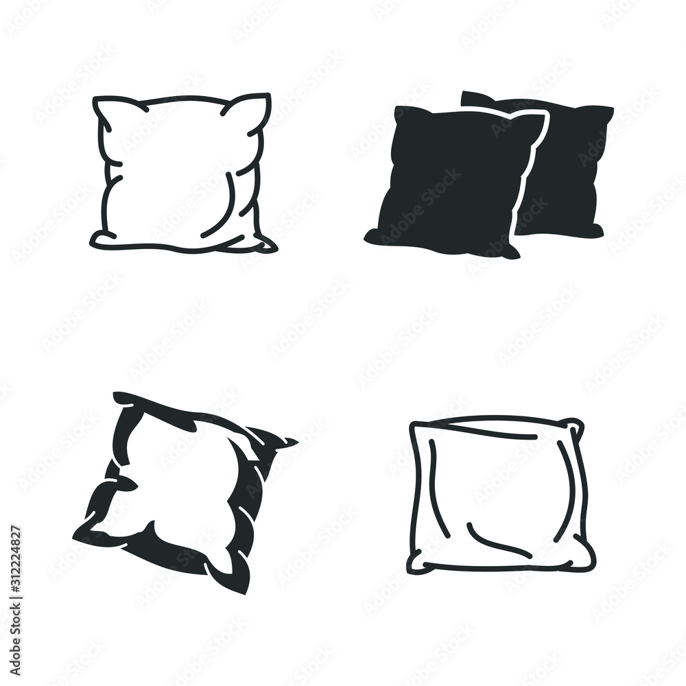 Poster pillow icon template color editable. pillow symbol vector sign isolated on white background illustra