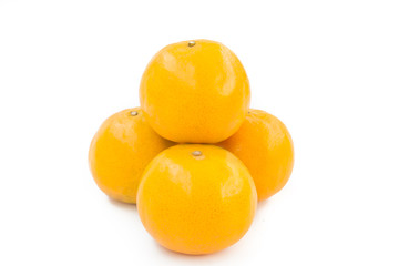 orange fruit isolated on white background