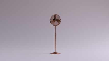 Bronze Office Cooling Fan 3d illustration 3d render