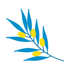 Fototapeta premium olive branch nature isolated icon vector illustration design