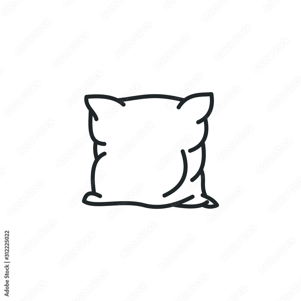 Leinwandbilder pillow icon template color editable. pillow symbol vector sign isolated on white background illustra
