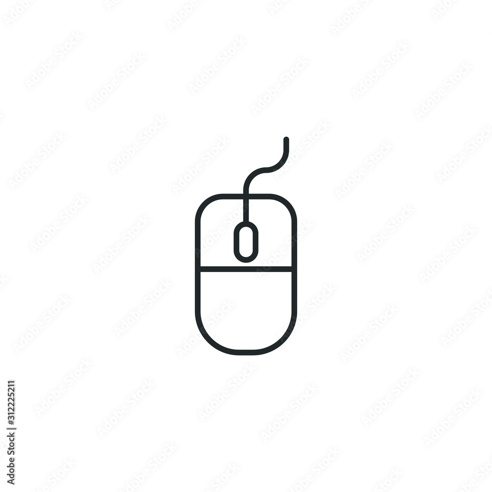 Fototapete mouse icon template color editable. mouse symbol vector sign isolated on white background illustrati