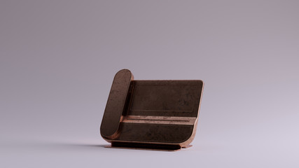 Bronze Office Phone 3d illustration 3d render