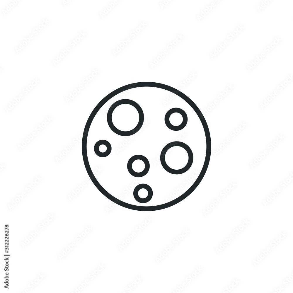 Poster moon icon template color editable. moon symbol vector sign isolated on white background illustration
