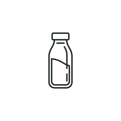 Milk Bottle icon template color editable. Milk Bottle symbol vector sign isolated on white background illustration for graphic and web design.