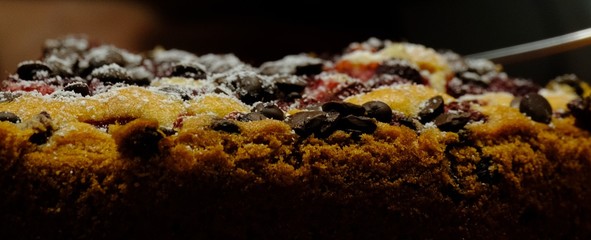 Blechkuchen Himbeer-Schoko Kuchen naschen Durft Backduft Geschmacksinn Geschmackserlebnis lecker leckerer Kuchenteller