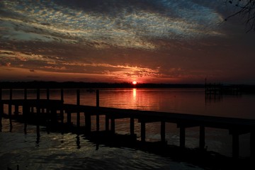 Fototapeta premium Sunset over the river
