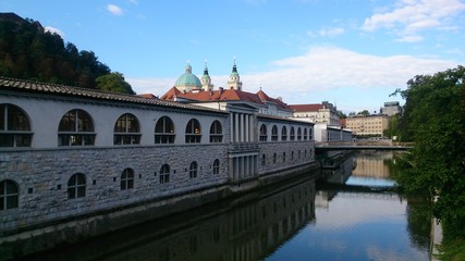 Fototapeta na wymiar Ljubljana is the capital of Slovenia, a beautiful city