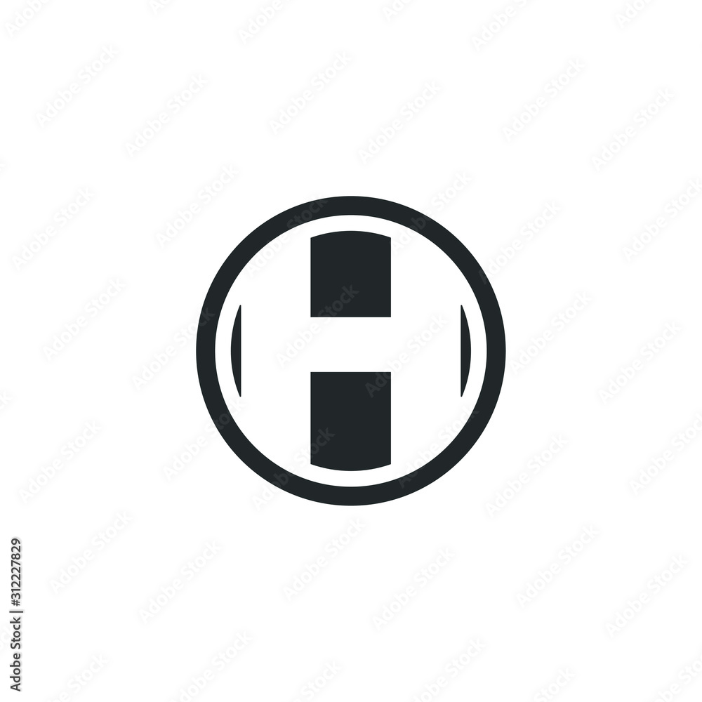 Poster helicopter landing pad icon template color editable. helipad symbol vector sign isolated on white ba