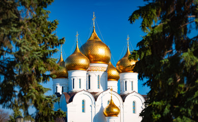 Church in Yaroslavl, Russia. Religion and travel