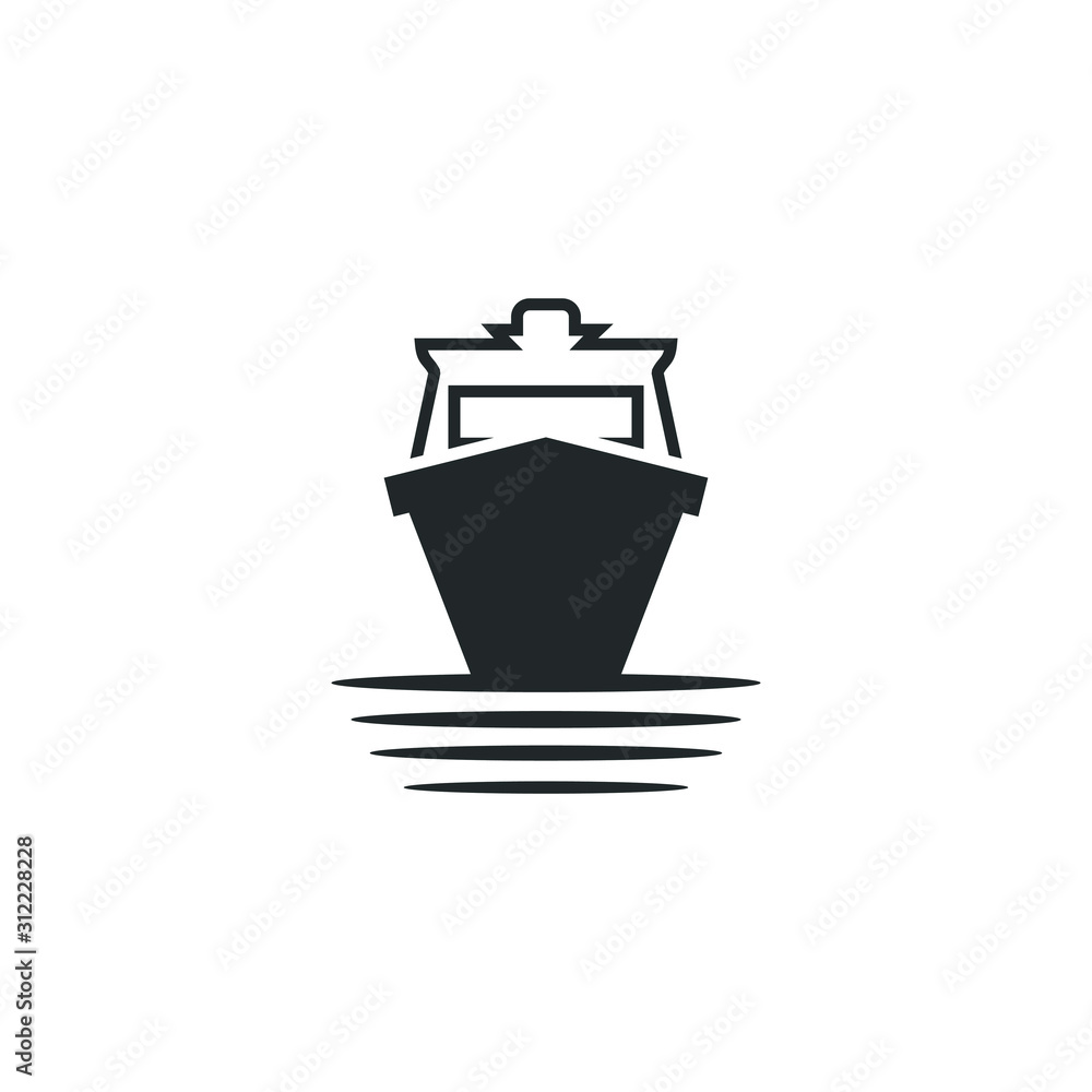 Aufkleber Cruise icon template color editable. Ship symbol vector sign isolated on white background illustration for graphic and web design.