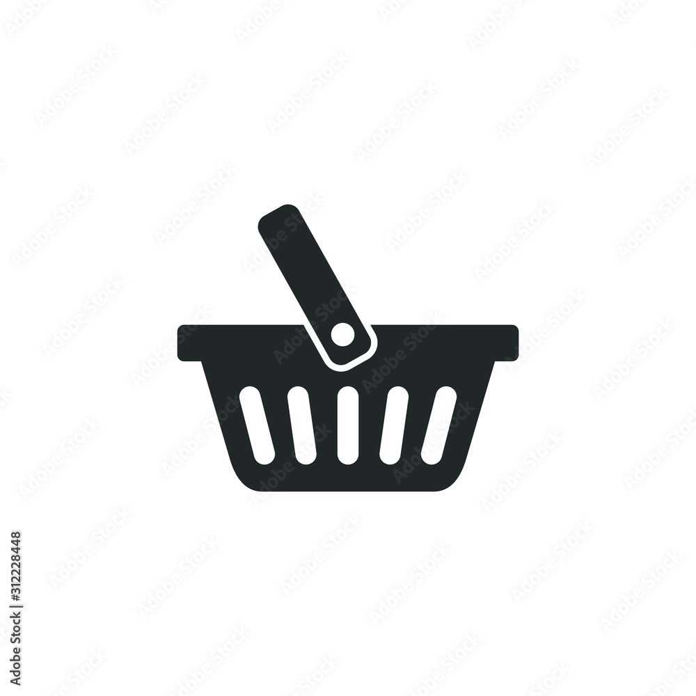 Poster shopping basket icon template color editable. shopping basket symbol vector sign isolated on white b