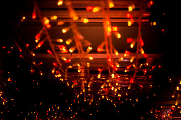 Bokeh lights abstract background, Background of Christmas light bokehs decorating