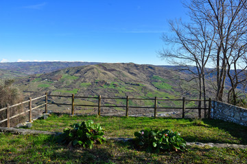 Castropignano, Italy, 12/24/2019. View of the winter landscape in the Molise region