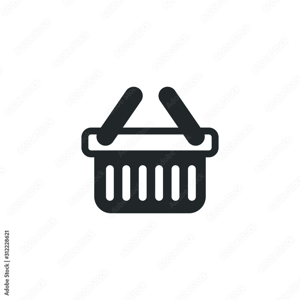 Poster shopping basket icon template color editable. shopping basket symbol vector sign isolated on white b