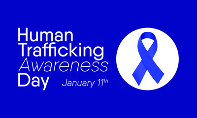Vector illustration on the theme of National Human trafficking Awareness Day On January 11th