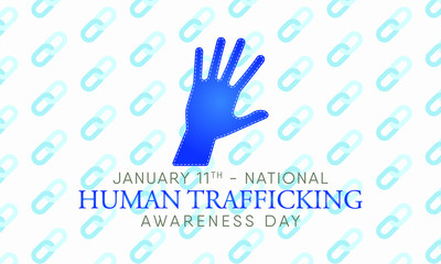Vector illustration on the theme of National Human trafficking Awareness Day On January 11th