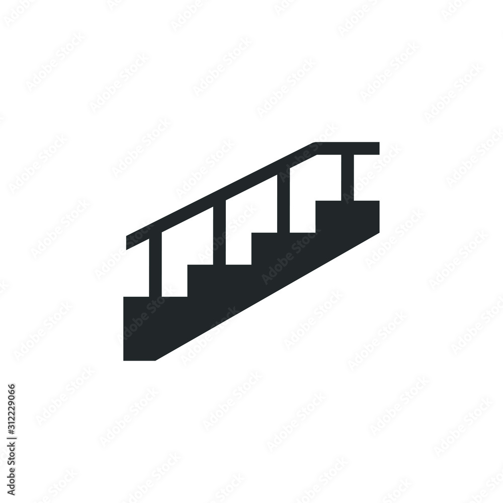 Aufkleber stairs icon template color editable. stairs symbol vector sign isolated on white background illustra