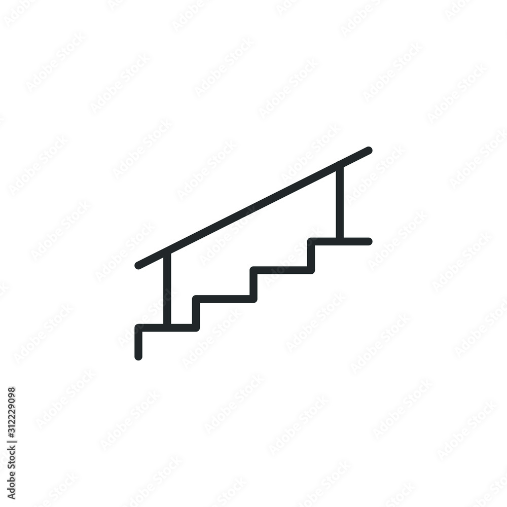 Aufkleber stairs icon template color editable. stairs symbol vector sign isolated on white background illustra