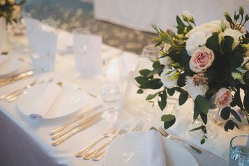 wedding bouquet on the table