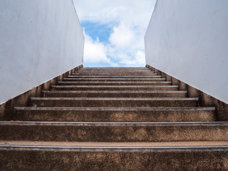 stairs ans blue sky cloud