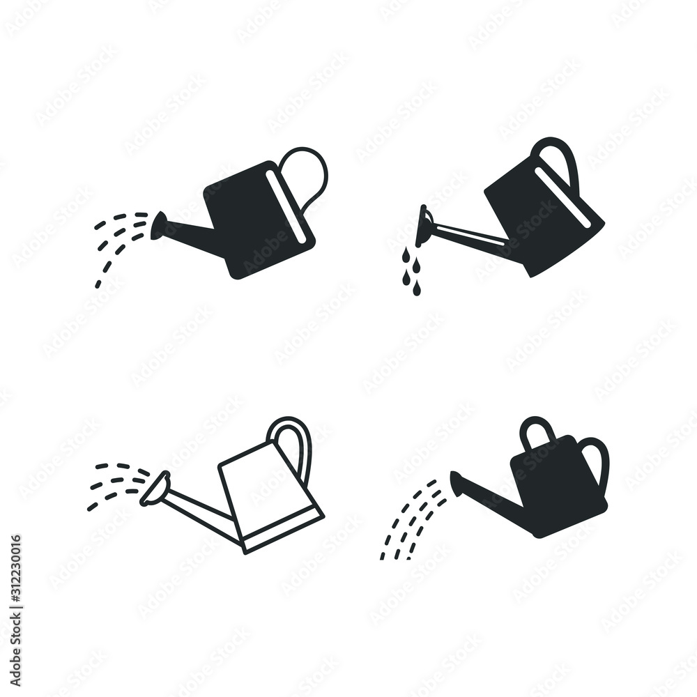 Poster the watering can icon template color editable. irrigation symbol vector sign isolated on white backg
