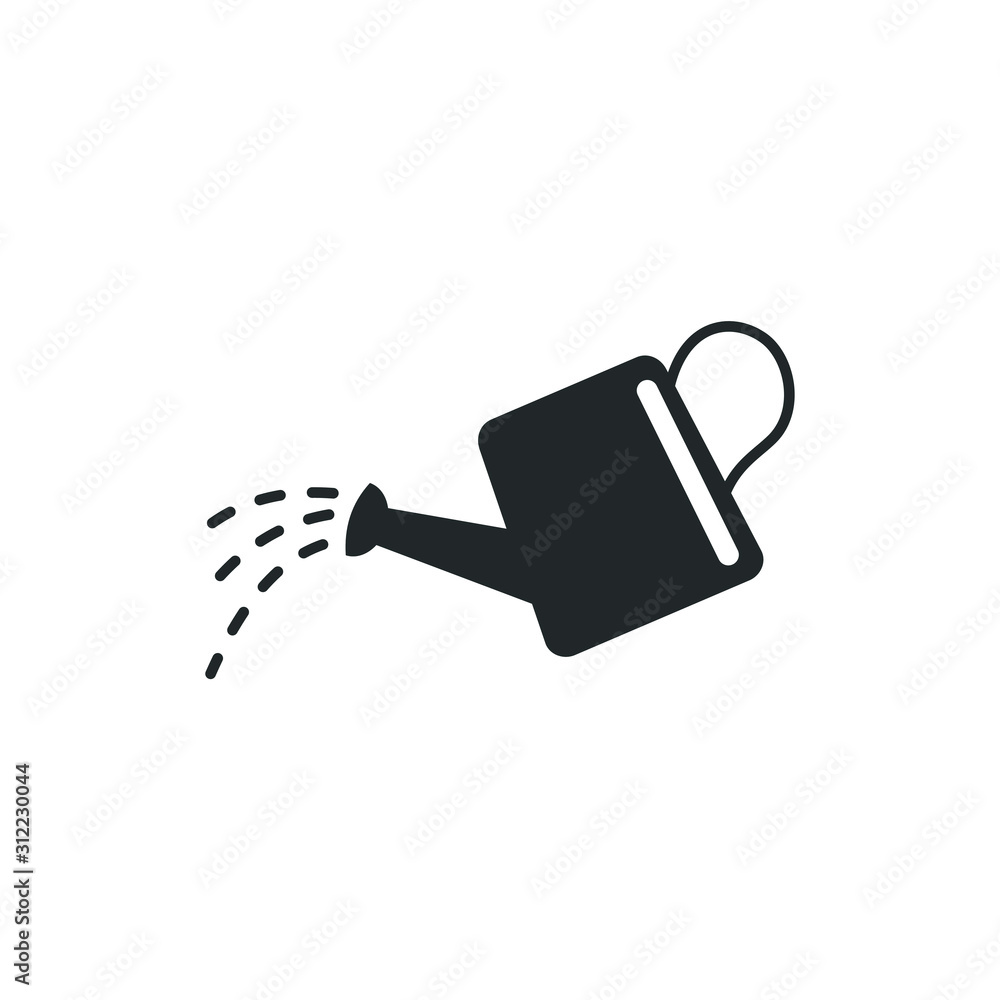 Poster the watering can icon template color editable. irrigation symbol vector sign isolated on white backg