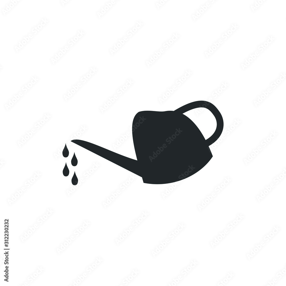 Poster the watering can icon template color editable. irrigation symbol vector sign isolated on white backg